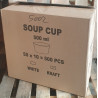 RECIPIENT ROND BRUN SANS COUVERCLE 16 oz 500 ml 10x50 soit 500 PCS (SOUPE)