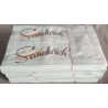 POCHETTE PAPIER BLANC "SANDWICH" 11+4,5x35 cm 1x100 soit 100 PCS