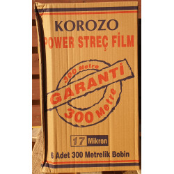 FILM ETIRABLE 50 CM 300 m/ROULEAU 6x1 soit 6 ROULEAUX (FILM POUR PALETTES)