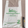 SACHET A BRETELLES PLASTIQUE BLANC BIODEGRADABLE 25+12x45 cm 1x100 soit 100 PCS