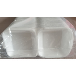 BOITE HAMBURGER POLYSTYRENE 1 COMPARTIMENT 1x125 soit 125 PCS