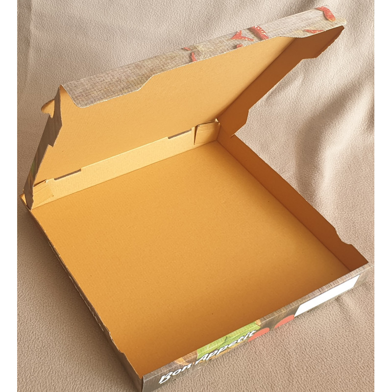 Lot de 100 boîtes rectangulaires pour pizza 30 x 40 cm pour