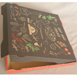 BOITE A PIZZA 33x33x4 cm LES 100 PCS