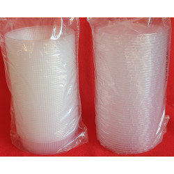 BARQUETTE PLASTIQUE TRANSPARENT ROND AVEC COUVERCLE 125 ml 1x50 soit 50 PCS