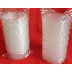 BARQUETTE PLASTIQUE TRANSPARENT RECTANGLE AVEC COUVERCLE 300 ml 1x50 soit 50 PCS