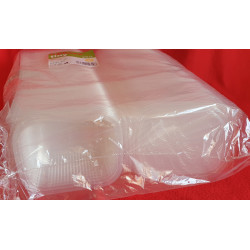 BARQUETTE PLASTIQUE TRANSPARENT AVEC COUVERCLE 250 ml 10x50 soit 500 PCS